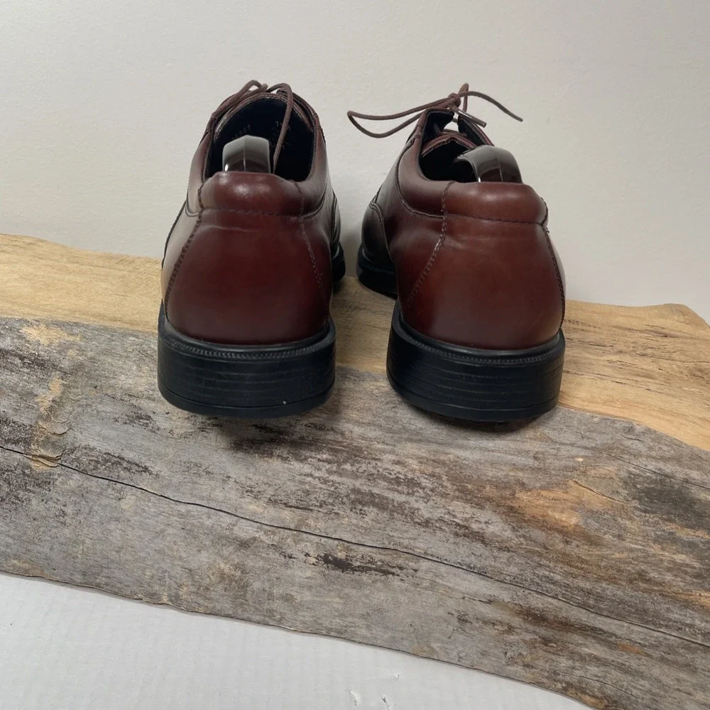 Rockport Mens 11 Leather Dress Shoes Lace Up Brown Office Evening Wedding Comfy‎